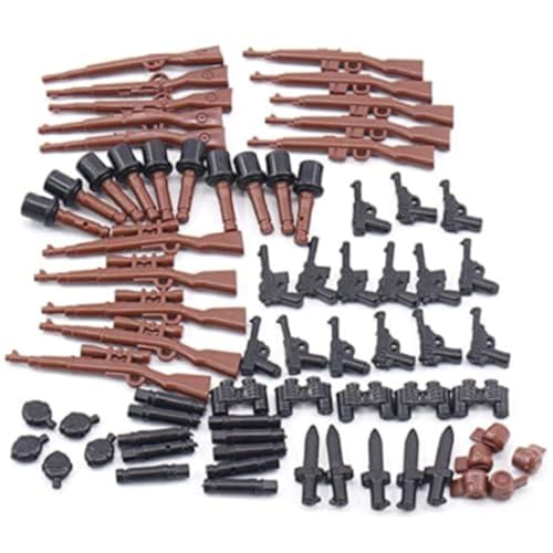 YLtremker 70 piezas WW2 armas militares bloques de construcción militares minifiguras soldados armas kit bloques de sujeción