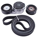 MOTOKU Belt Tensioner and Serpentine Belt Idler Pulley kit for Chrysler 200 3.6 2011-2014, Town and Country 2011-2016, Dodge Avenger 3.6 2011-2014, Grand Caravan 11-20, Journey 3.6 11-19, Ram CV 12-15