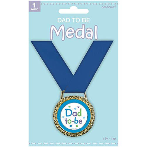 Amscan Delightful Dad To Be Medal of Distinction Baby Shower Party Novelty Favors, 2