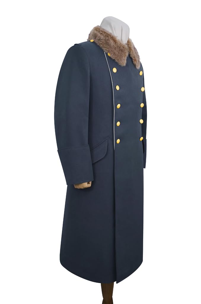 Militaryharbor Luftwaffe General Artificial Fur Collar Gabardine Greatcoat
