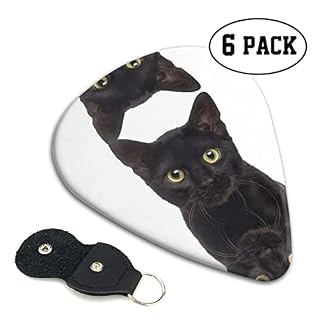 Ensemble de 6 médiators de guitare chat mignon noir pour guitare acoustique, guitare électrique, basse, ukulélé – fin… - Les Beatles, Paul McCartney, John Lennon, RIngo Starr, George Harrison Ensemble de 6 médiators de guitare chat mignon noir pour guitare acoustique, guitare électrique, basse, ukulélé - fin… – Image 2