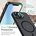 Aropuktek for iPhone-13 Case/iPhone-14 Phone Case: with 2X Screen Protector, Strong Magnetic Compatible with MagSafe Case for iPhone 13/14, Adjustic Lens Stand, Slim & Matte Translucent Case, Black