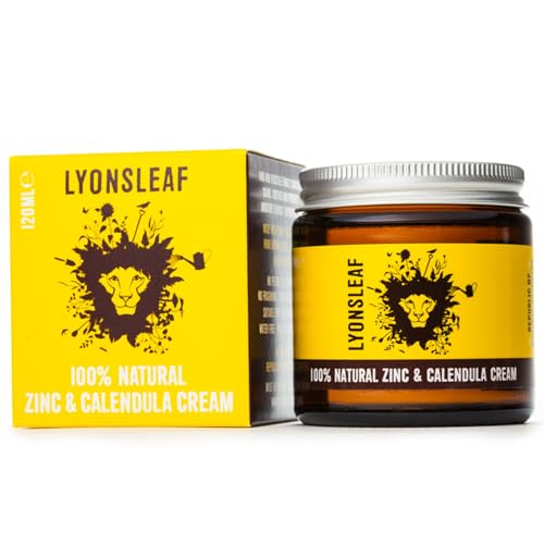 Zinc and Calendula Cream 100% Natural - for perioral dermatitis, rosacea, acne, nappy rash cream, spots, blemishes, breakouts, rashes (120ml)