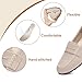 Vespiero Loafers for Women Comfortable Slip on Work Flats Shoes Womens Dressy Casual Walking Shoes Nude Knit Fabric Size 7 Wide Width