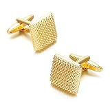 Gold Metal Textured Cuff Links Luxury French Tuxedo Shirt Cufflinks