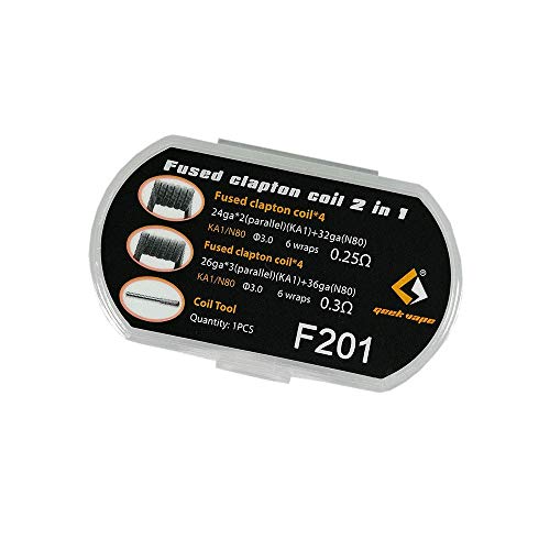 8pcs GeekVape Fused Clapton Coil 2 Dans 1 6 Wraps