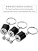 Hicarer 3 Pieces Six Speed Keychain Stick Shift Keychain Gear Shift keychain Metal Transmission Keychain and 3 Pieces Lanyard