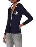 Zip Hood Superdry Womens Established Zip Hood Cardigan Sweater, Nautical Navy, S (Herstellergröße:10)