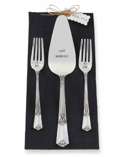 Mud Pie Wedding Cake Server Set