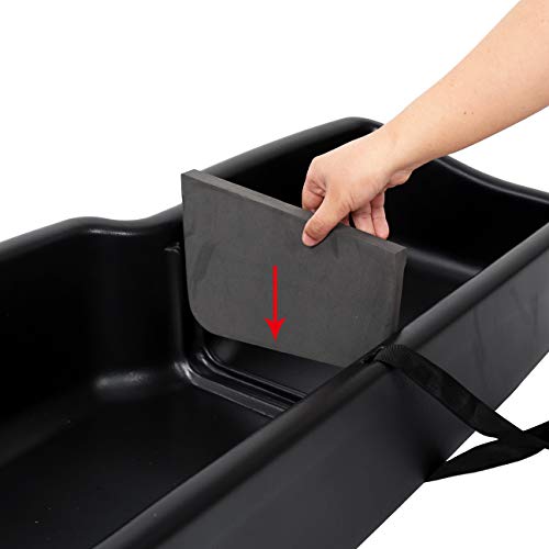 Ecotric Underseat Storage Box Compatible With 2015-2022 Ford F150 Supercrew Cab 2017-2021 F250 F350 F450 Crewcab Without Factory Storage Box Under Seat Cargo Organizer #TOP3