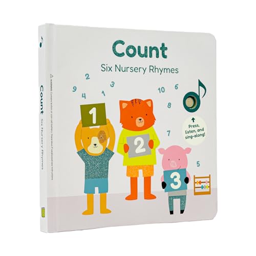 Image of Calis Books Count - Nursery Rhymes Music Book for Toddlers 1-3, Interactive books for 1+ year old with 6 Animal Songs - Educational Toddler Books Ages 1-3