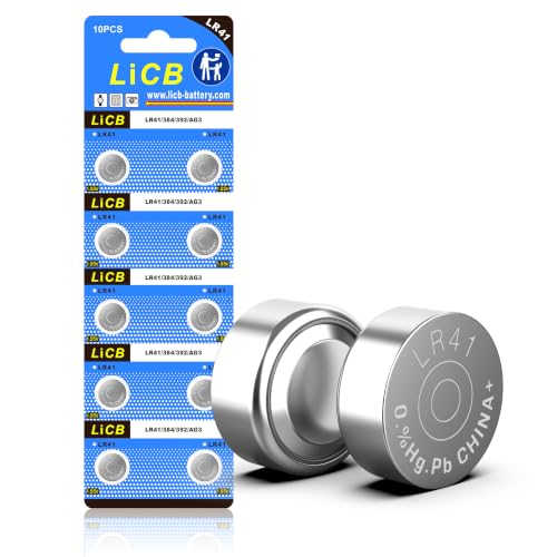 LiCB 10 Pack Pilas LR41 AG3 392 384 para Relojes y Más