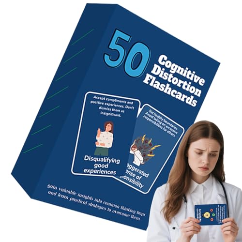 Tarjetas de afrontamiento, baraja de salud mental, tarjetas de habilidad, herramienta de afirmación de 50 hojas para regular las emociones, práctica de atención plena, recurso de autoayuda para