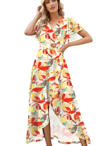 Image of ZZV Formal Dresses for Women Gowns Evening V Neck Wedding Guest Dresses