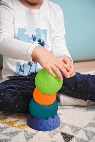 hugamama Sensory Yumuşak Piramit: Duyusal Denge Oyuncağı | Üst üste dizme oyunu | alfabe rakamlar ve renkleri öğretir | bebek denge dizme istifleme oyuncak | Montessori tipi | Motor becerileri ve zihinsel - Görsel 4