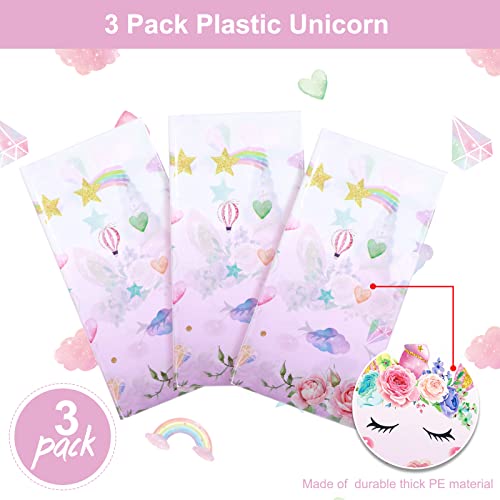 Nappe jetable plastique anniversaire et décoration de fête prénatale x3