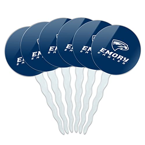 Emory University Primary Logo Cupcake Picks Toppers Decoration Set of 6