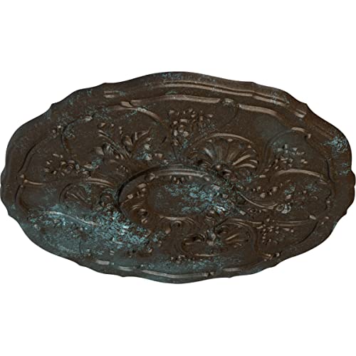 Image of Ekena Millwork CM22CNBBS Cornelia Ceiling Medallion, Bronze Blue Patina