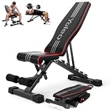 YOLEO klappbare Hantelbank Multifunktion Training Fitness Bank Bauchtrainer Schrägbank mit 6-Fach Verstellbarer Rückenlehne/3-Fach verstellbarer Sitzkissen,Belastung 300kg