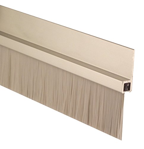 Pemko 085582 18100Cnb48 Brush Seal - Aluminum Retainer, Clear Aluminum With Gray Brush Insert, 1" Width, 48" Length, Aluminum #TOP28