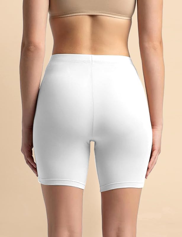 Image of TRENDMALLS Women's High Coverage Super Combed Cotton Elastane Stretch Mid Waist Shorties with Concealed Waistband Cycling Short