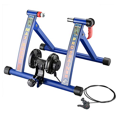Max Racer Pro Bike Trainer - Convert Mountain, Road, Or Beach Bicycle Into A Stationary Exercise Bike For Indoor Riding Year-Round By Rad Cycle (Blue) #TOP6