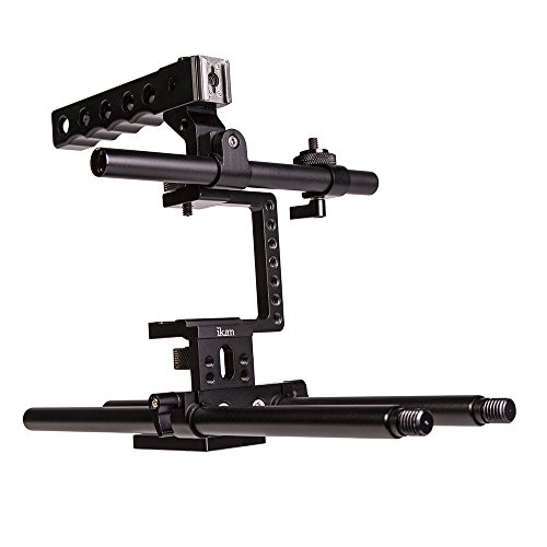 Image of Ikan Elements Plus Blackmagic Pocket Cinema Kit, Support Rig for the Blackmagic Pocket Cinema Camera with Plenty of 1 /4 20″ Mounting Options (ELE-P-BMPCC) - Black