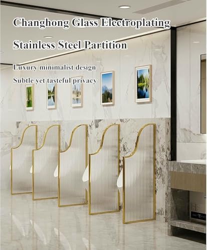 Men's Urinal- Tempered Glass Toilet Partition Divider Wall-Mounted Urinal Screen for Public RestroomsToilet Accessories for Enhanced Hygiene