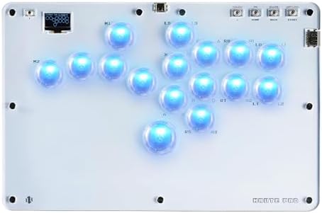 Haute42 R16 Leverless Arcade Stick, Hot-Swap 16-Key Fighting Controller