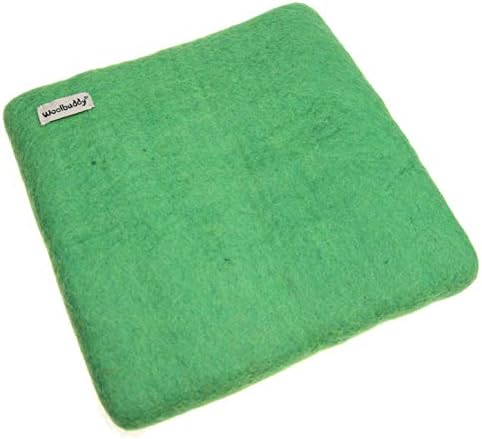 Woolbuddy Needle Felting Pad Large, Handmade Zero Waste Woolen Needle Felting Mat, Dense Regular Needle Felting Base, Needle Felting Supplies (Yellow)