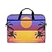 Produktbild Ahomy Laptoptasche, 33,3-35,6 cm (13,3-14 Zoll) Sunset Beach Sea Palm Tree Multifunktionaler Stoff Wasserdicht Laptop Tasche Aktentasche mit Schultergurt
