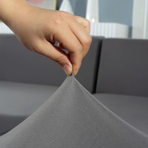Couverture canape en forme L en soie laiteuse extensible haute densité - 6