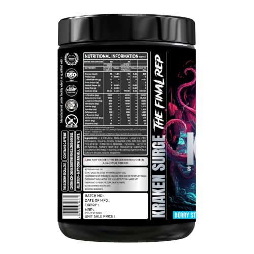HELIXLABZ Kraken Pre-Workout 60 Servings Berry Storm 1 g - Image 3