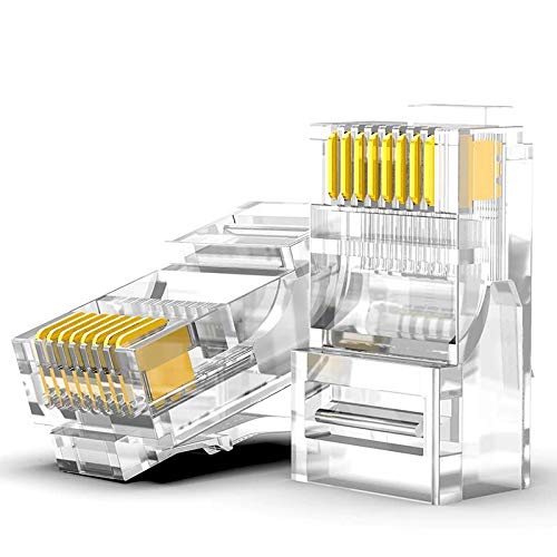 Alfais 4220 100 Adet RJ45 Jack Cat5 İnternet Kablo Kablosu Ucu Konnektör Connector