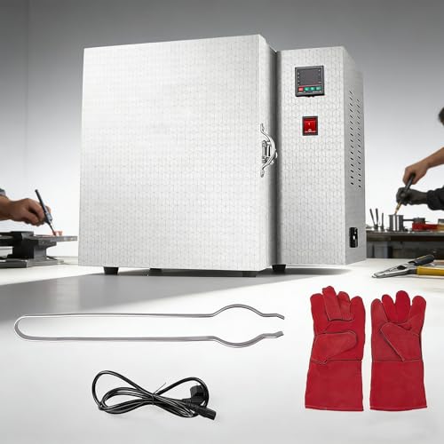 Horno eléctrico de apagado de alta temperatura 2026, horno compacto de 1500W para fabricación de joyería Fundición dental, cera metálica sinterizada con arcilla Resina 3D Burnout, alcanza 800°C