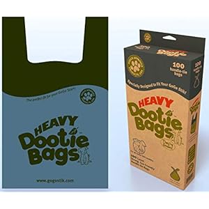 HEAVY Dootie Bags with EZ Tie Handles Clean and Convenient for Pet Dog Poop Cat Litter Multi Use Great for Swivel Bin and Gogo Stik Scoopers Made with Cornstarch Strong Leakproof and Very Large