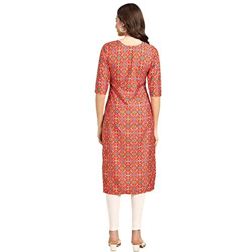 Image of Pinkmint Women's Crepe Digital Printed Straight Kurta