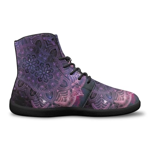 Image of Binienty Zero Drop Sole Barefoot Men's Women's PU Leather Flat Minimalist Barefoot Sneakers Athletic Shoes Waterproof