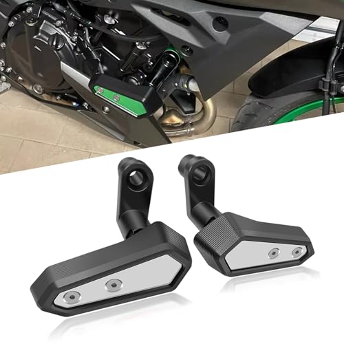 for NINJA500 Z500 SE Ninja 500 z500 se 2024 2025 2026 Accessories Engine Anti-Fall Protection Cover Motorcycle Body Anti-Fall Block Side Cover Protection Frame Slider Impact Engine Drop pad (Silver)