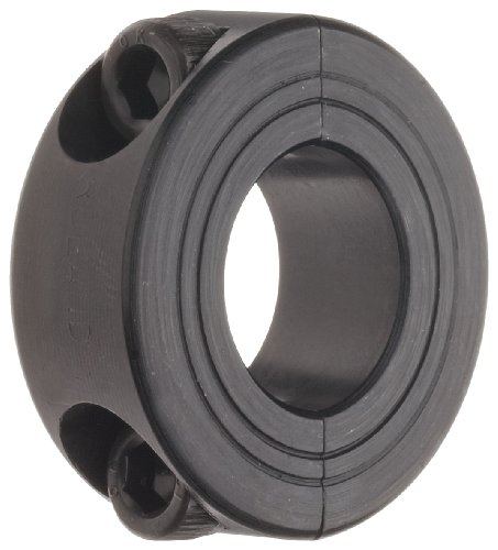 Ruland MSP-6-F Two-Piece Clamping Shaft Collar, Black Oxide Steel, Metric, 6mm Bore, 16mm OD, 9mm Width (Pack of 4)