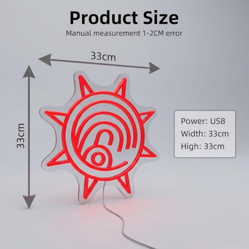 Image of Wasteland Cleaner Symbol Neon Sign - 33x33cm Red LED Wall Art, Graffiti Style inchTrash Hunter inch Emblem for Gamer Room, Manga Fan Decor, Anime Style Night Light
