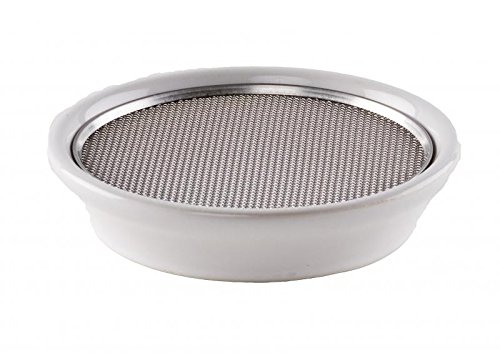 Sonnentor 010147 Cress Sieve with White Terracotta Bowl