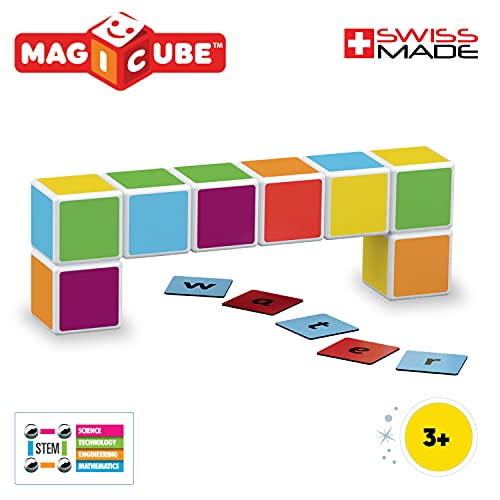 Geomag Magicube Word Building 16 Magnetwürfel + 63 Clip Magnetisches Spielzeug für Kinder… – Ansicht 4
