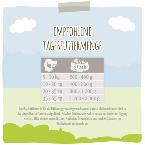 MjAMjAM – Premium Nassfutter für Hunde - delikater Büffel an gekochten Kartoffeln, 6er Pack (6 x 200g), getreidefrei mit extra viel Fleisch