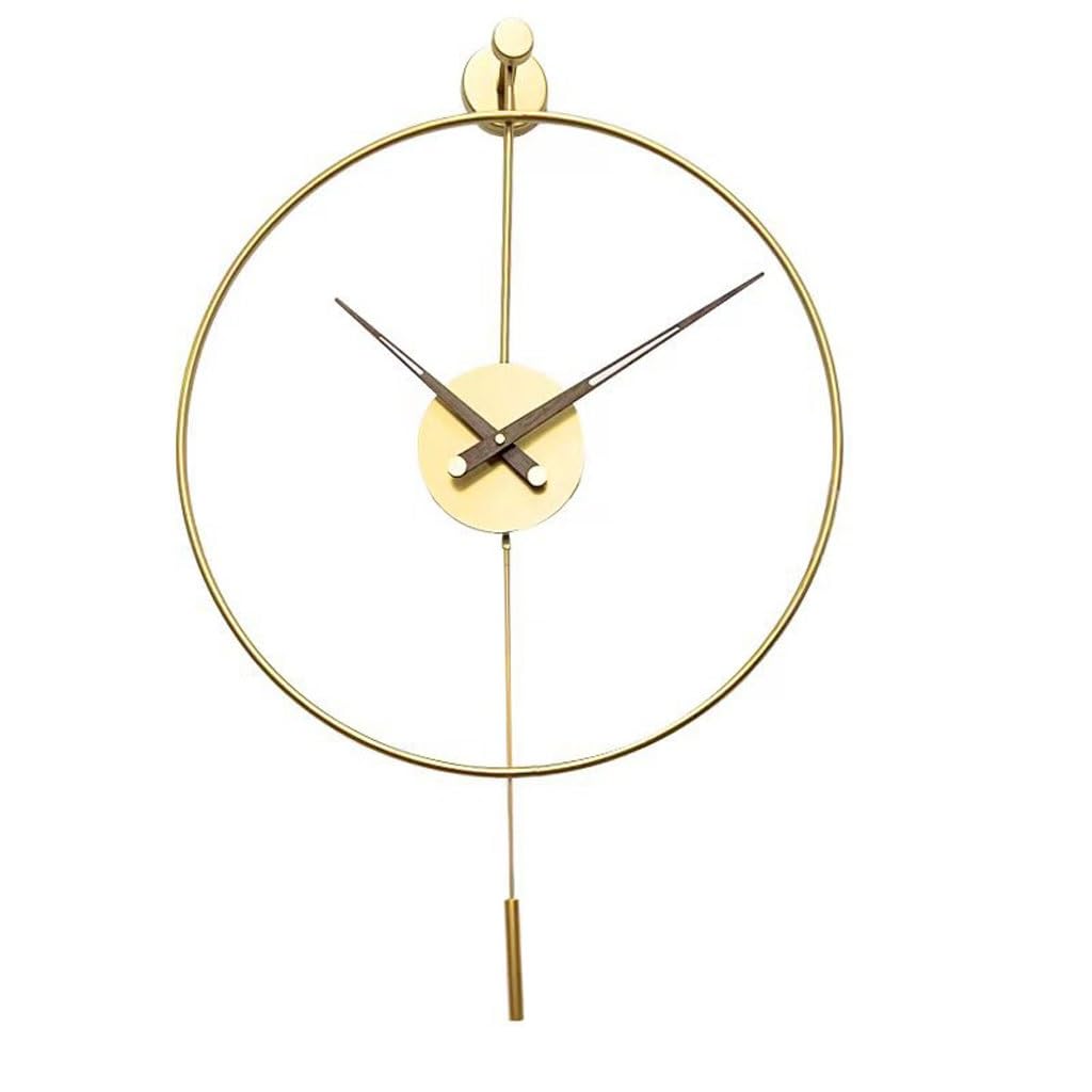 Horloge suspendue en fer forgé véritable au design minimaliste épuré