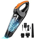 Portable Handheld Vacuum Cordless Cleaner - High Power Suction Wireless ​ Vacuums Cleaners Powered by Battery Rechargeable - Mini & Small ​Hand Held Vac for Home Pet Hair Car Cleaning