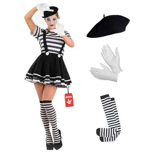 fun shack Mime Costume for Women, French Mime Costume Women, Mime...