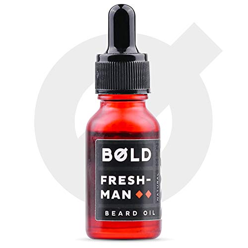 Bold Men, Beard Oil 30ml- Beard Oil, Conditioner and Softener, Natural Essential Oils of Cedarwood and Patchouli (Freshman)