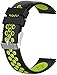 Produktbild Chainfo Armband kompatibel mit Amazfit GTR 42mm / GTS/Bip/Bip Lite, Silikon Sportarmband Uhr Band Strap Ersatzarmband Uhrenarmband (20mm, Schwarz und Grün)