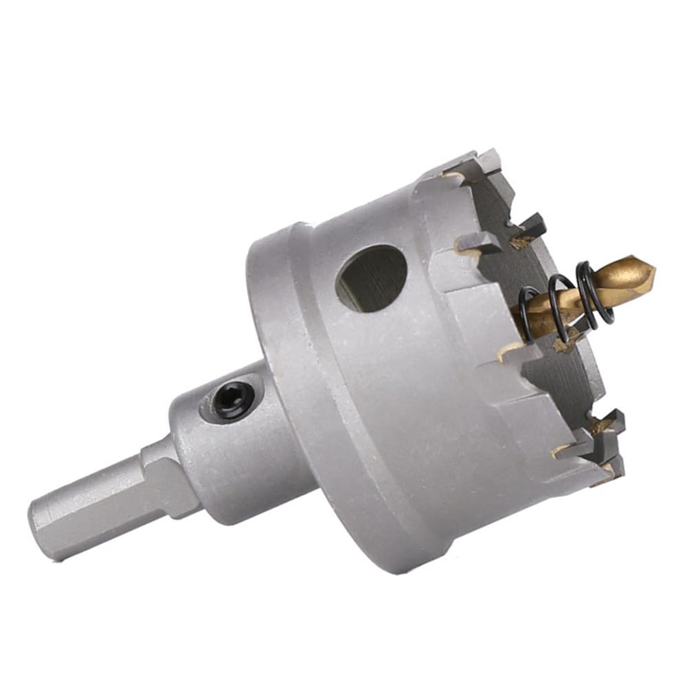 Sierra de corona TCT Broca de sierra de corona con punta de carburo de tungsteno de 12-270 mm para herramientas de perforación de cortador metalúrgico de placa de hierro de acero inoxidable, 140 mm